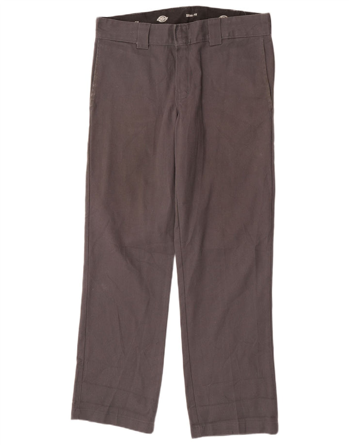 Dickies muške uske chino hlače W32 L32 sivi poliester