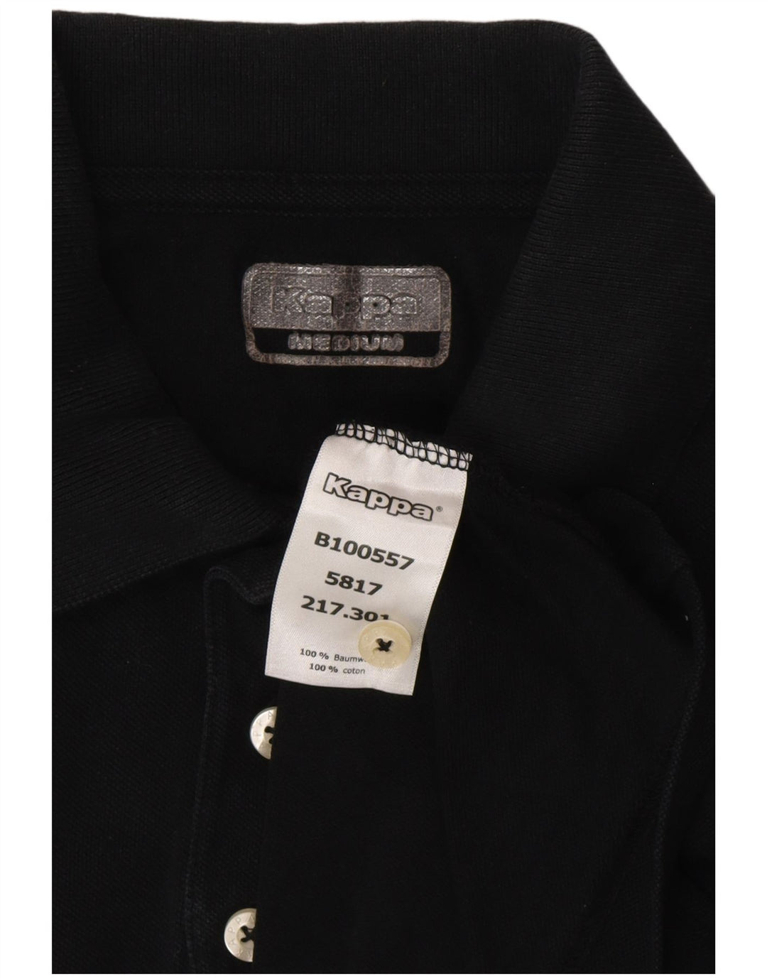 KAPPA muška polo majica srednje crne pamučne boje