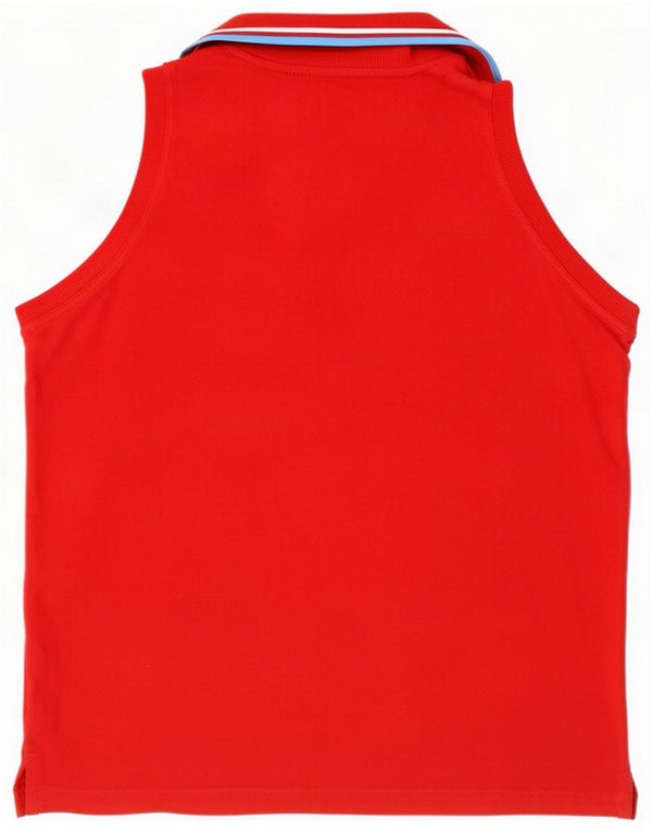 Fred Perry ženska polo majica bez rukava UK 18 XL crveni pamuk