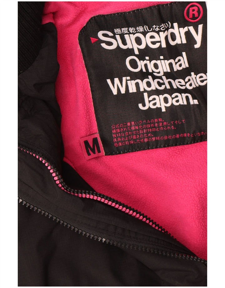 Superdry ženska jakna vjetrovka s kapuljačom UK 14 srednje crna