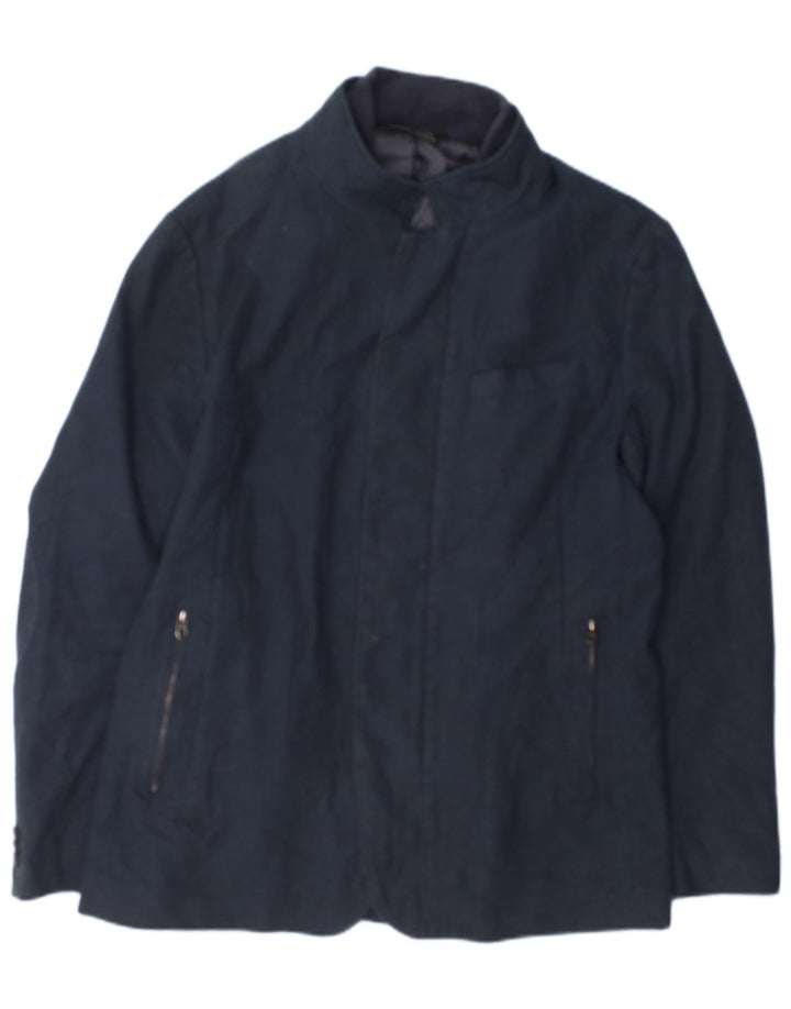 Zara muška bomber jakna UK 42 XL tamnoplavi karirani poliester