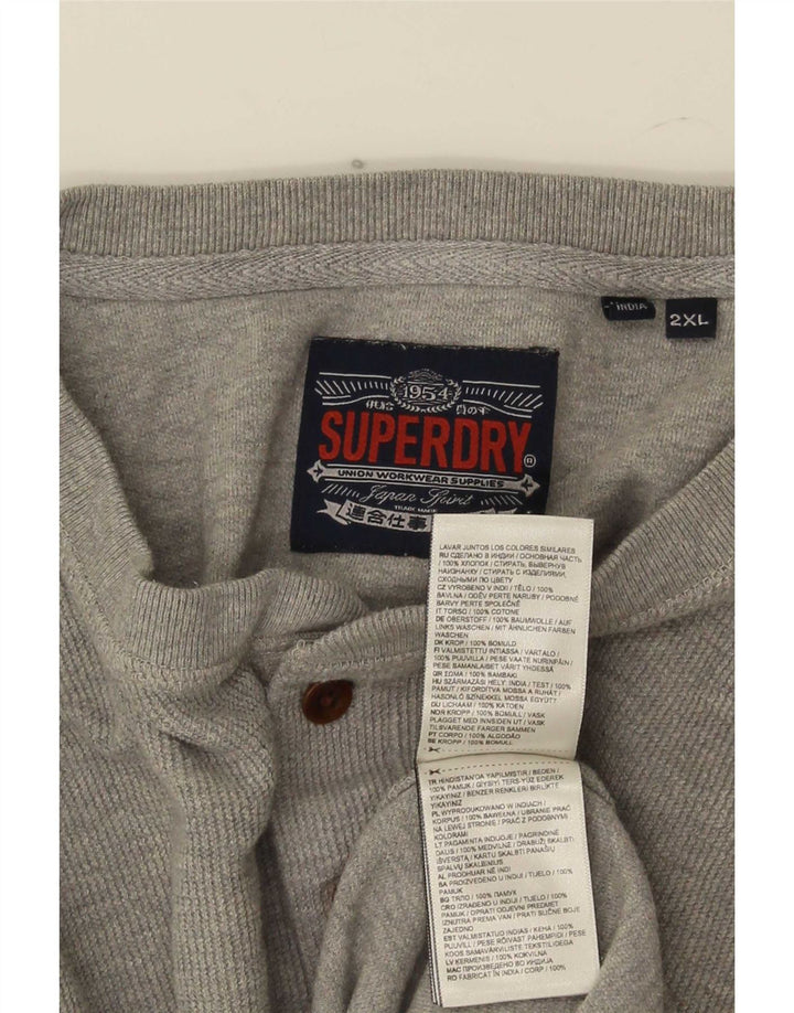 Superdry muška majica dugih rukava 2XL sivi pamuk