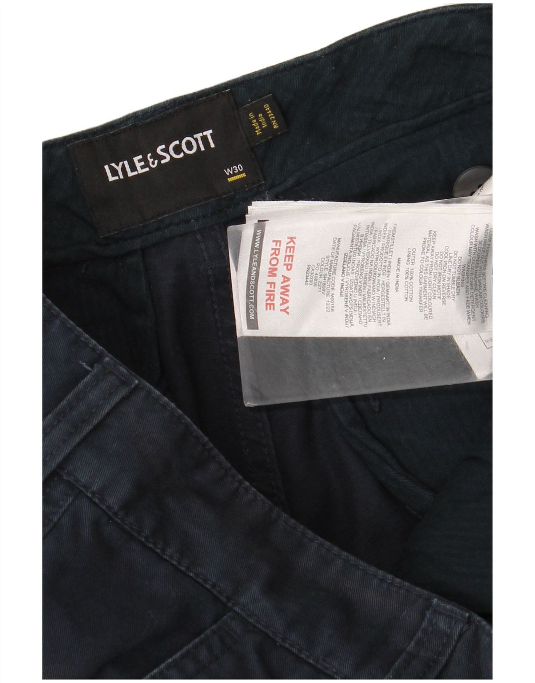Lyle & Scott muške kargo kratke hlače W30 srednje tamnoplavi pamuk