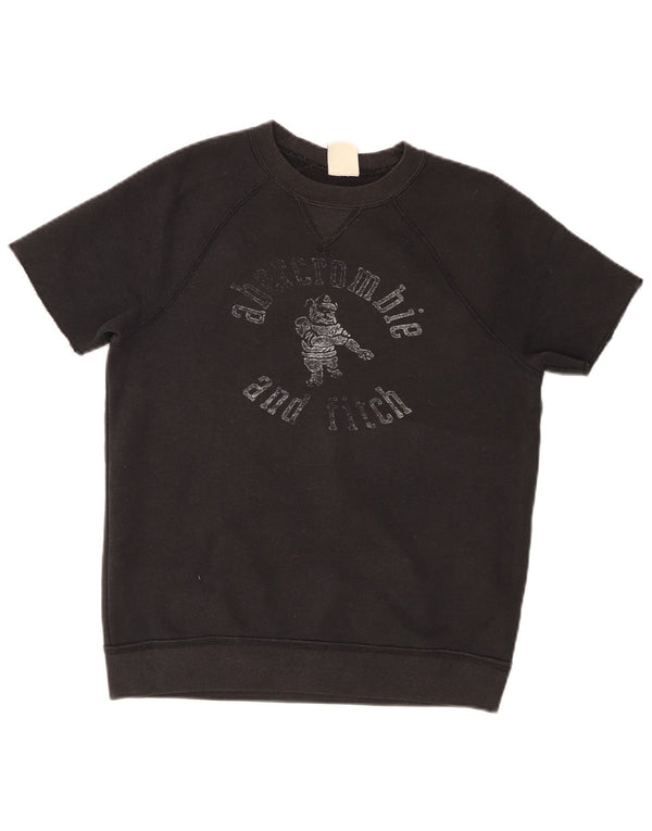 Abercrombie & Fitch Girls Graphic Sweatshirt Džemper 15-16 godina XL crna