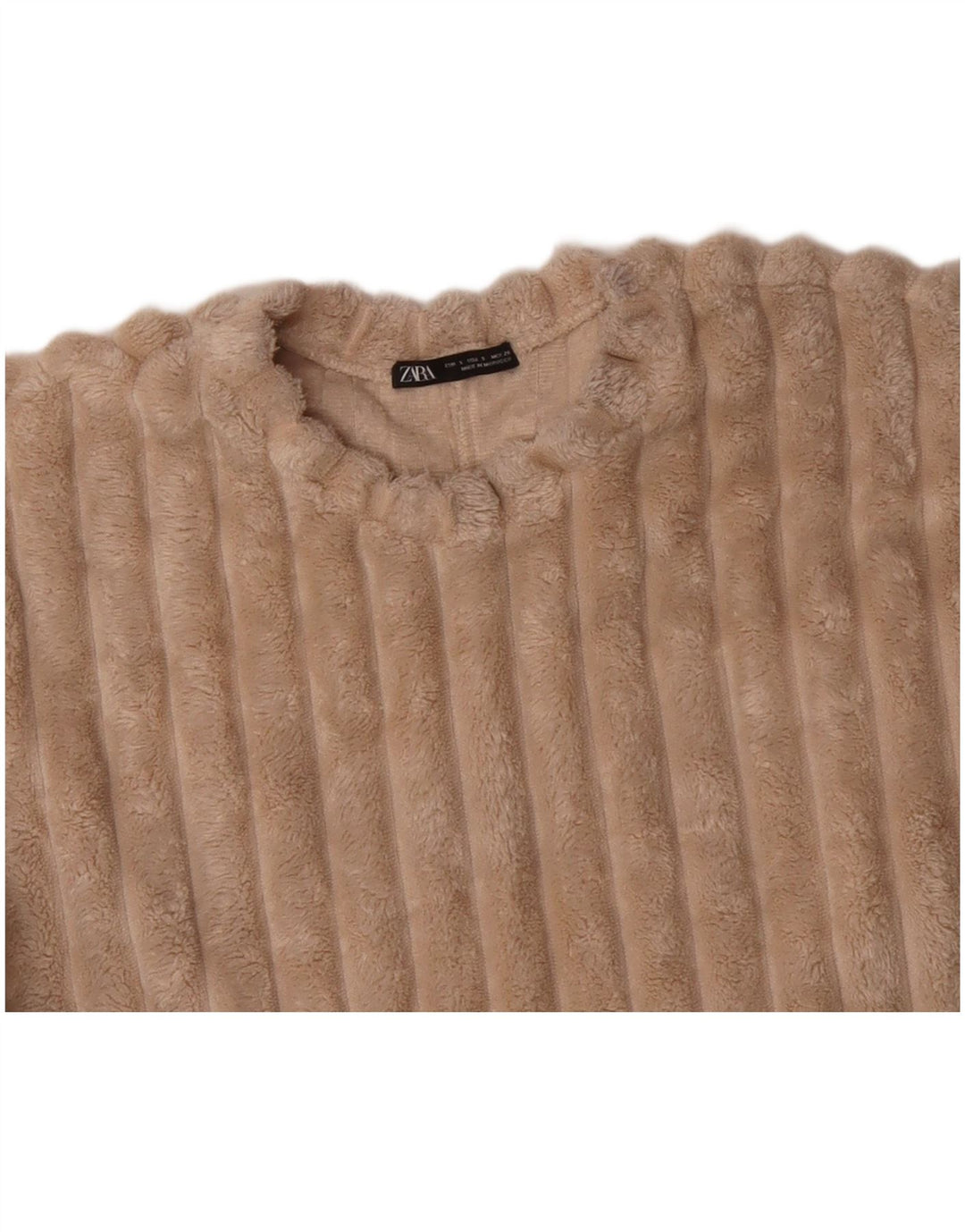ZARA veliki ženski džemper od flisa UK 10 Small Beige