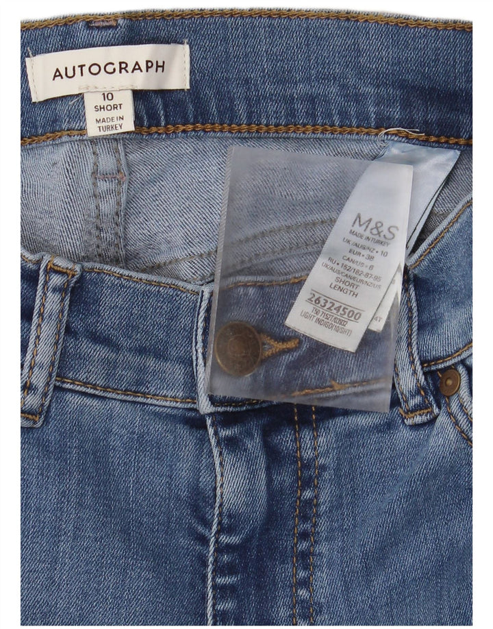 Marks & Spencer ženske lepršave traperice Autograph UK 10 male W26 L30 plave