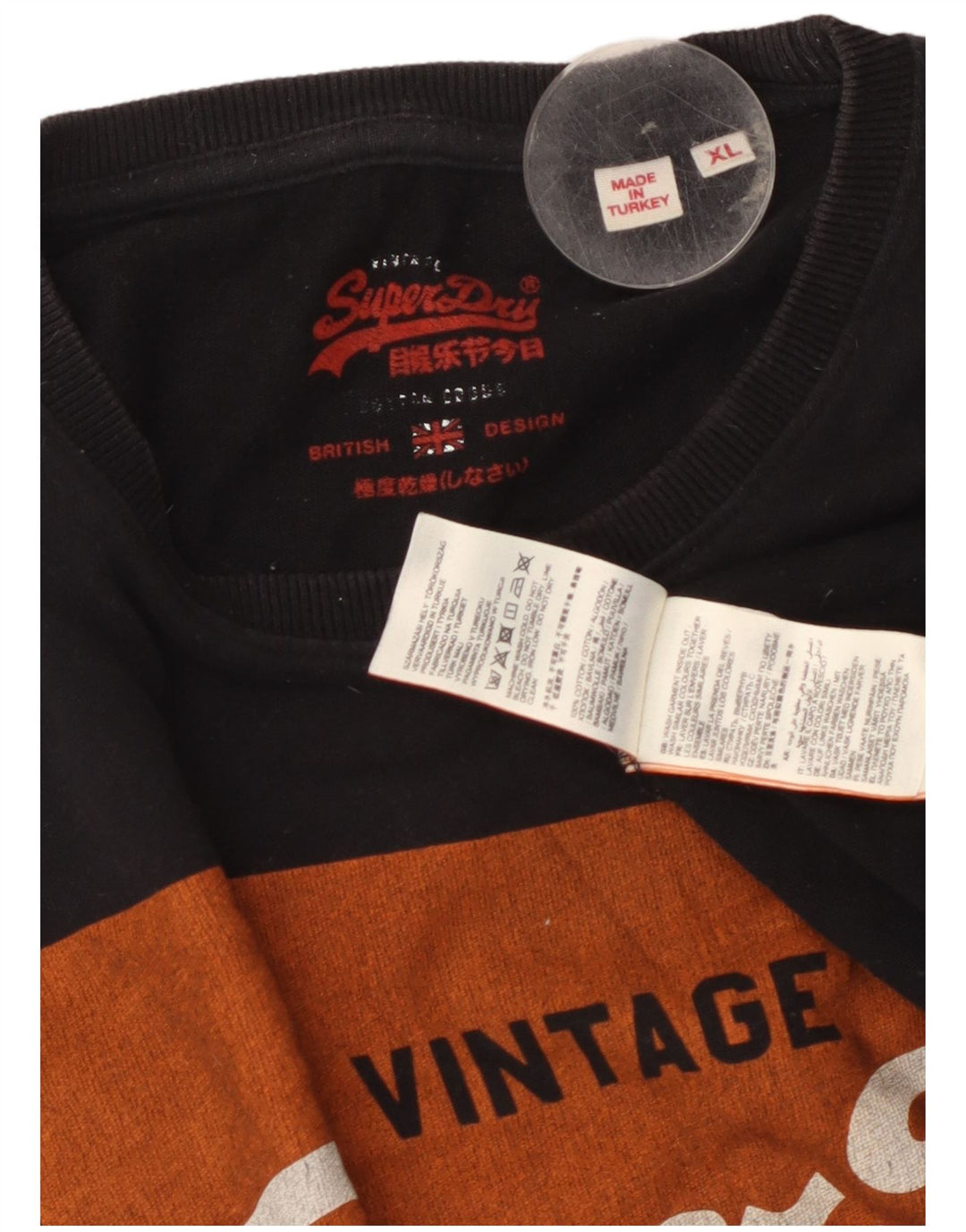 Superdry muška grafička majica kratkih rukava XL crni pamuk