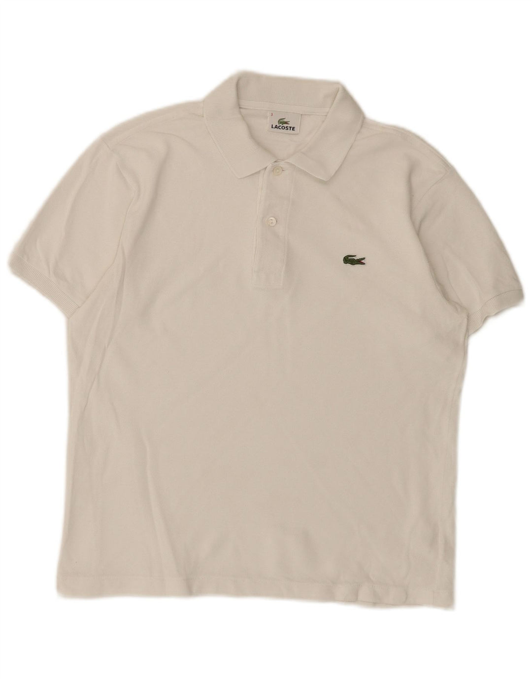 LACOSTE Muška polo majica Veličina 3 Mala bijela pamučna