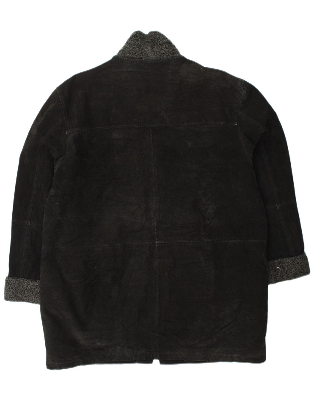 VINTAGE ženski gornji kaput od antilopa UK 18 XL crna koža