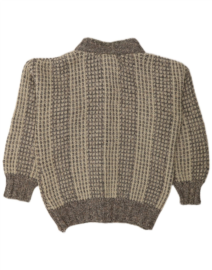 Vintage muški kardigan džemper XL sivi