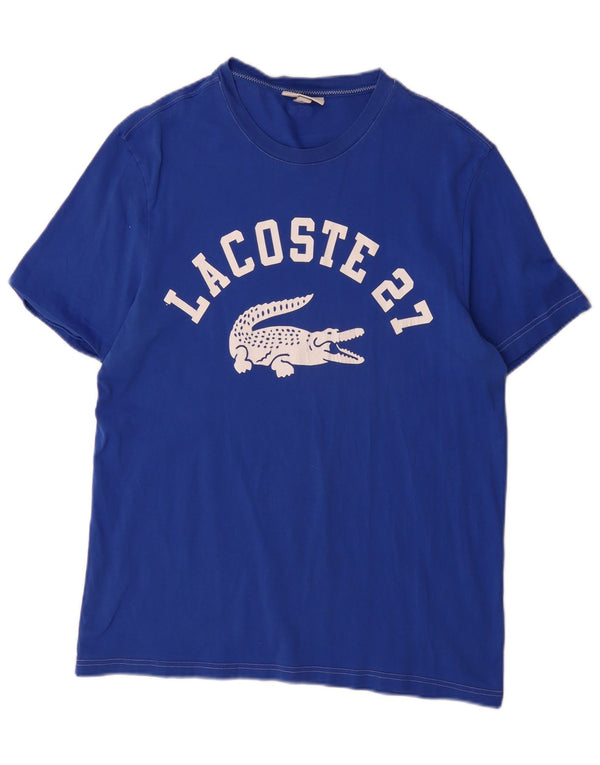 Lacoste muška majica kratkih rukava Regular Fit Graphic Top Veličina 5 velika plava pamuk