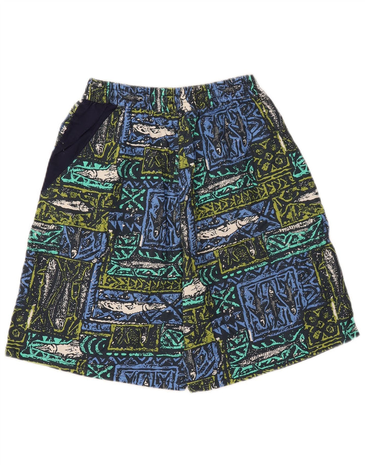 VINTAGE Boys Abstract Pattern Sport Shorts 13-14 Years XL  Multicoloured