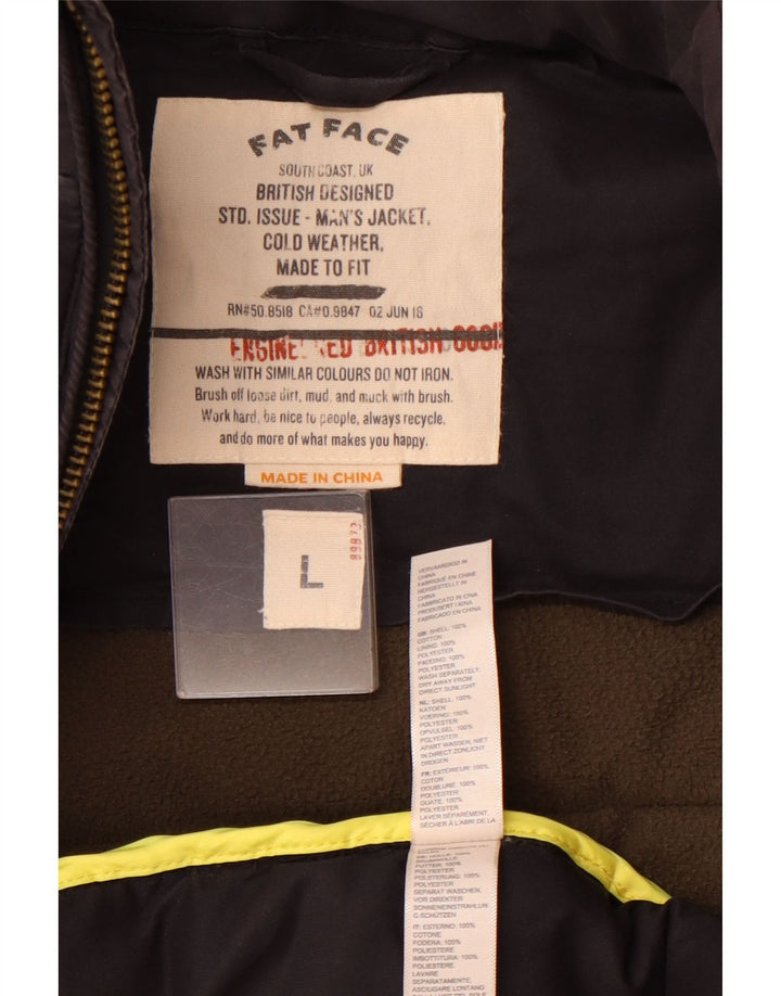 Fat Face muška podstavljena jakna UK 40 veliki crni pamuk