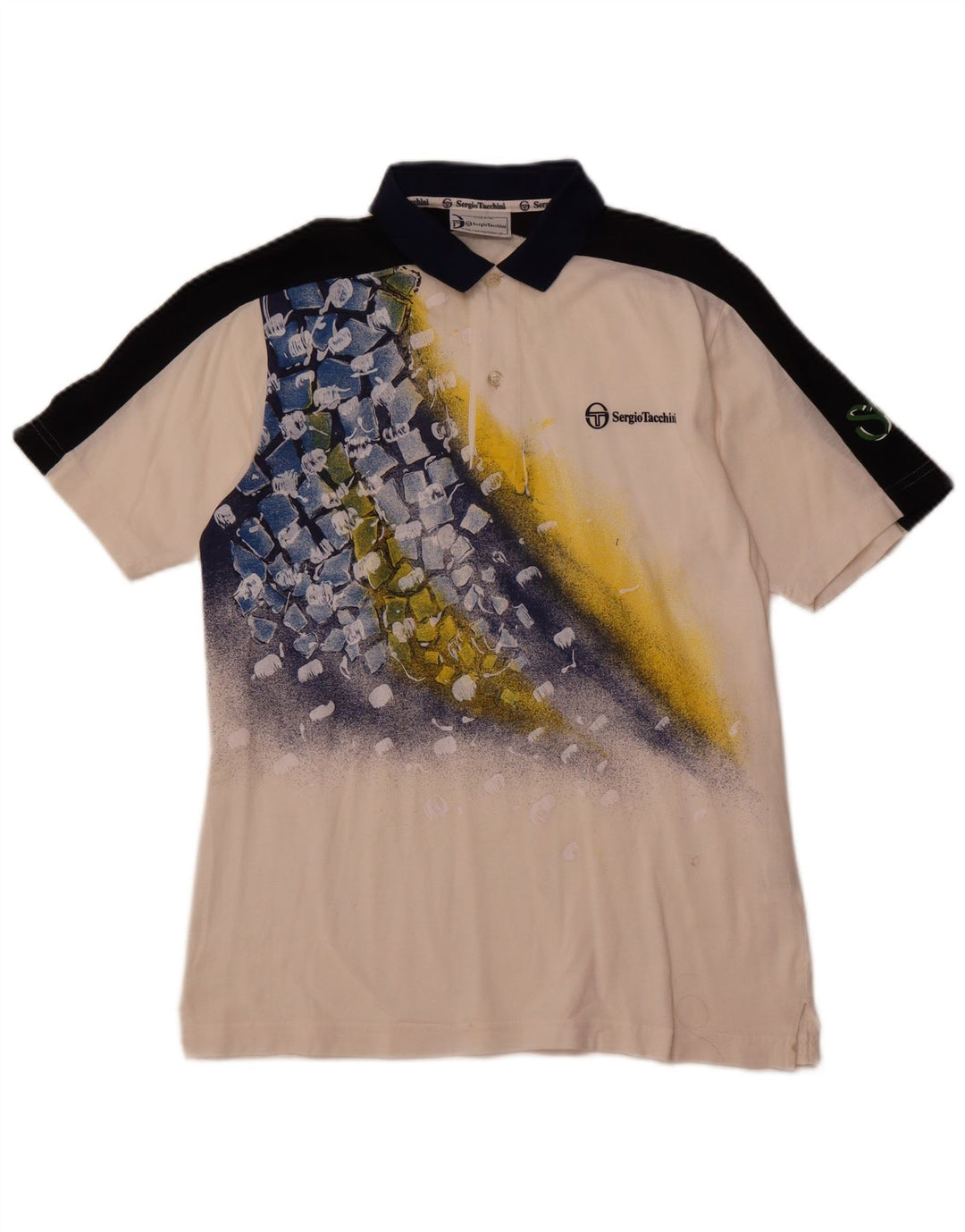 SERGIO TACCHINI Muška polo majica s grafikama, mala bijela boja, pamuk