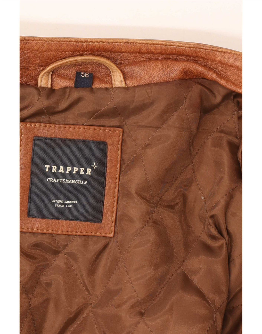 Trapper muška kožna jakna IT 56 3XL smeđa koža
