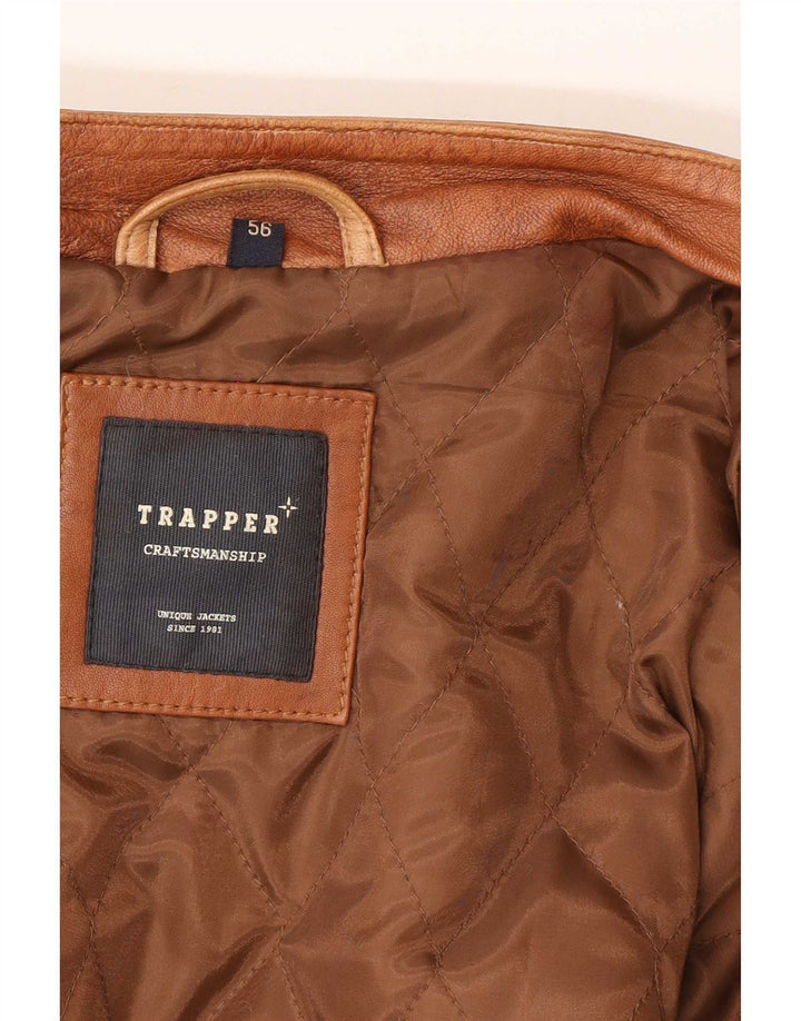 Trapper muška kožna jakna IT 56 3XL smeđa koža