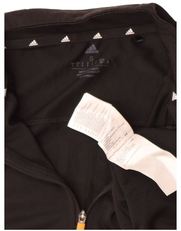 Adidas muška majica s izrezom s patentnim zatvaračem, gornji dio trenirke, mali crni poliester