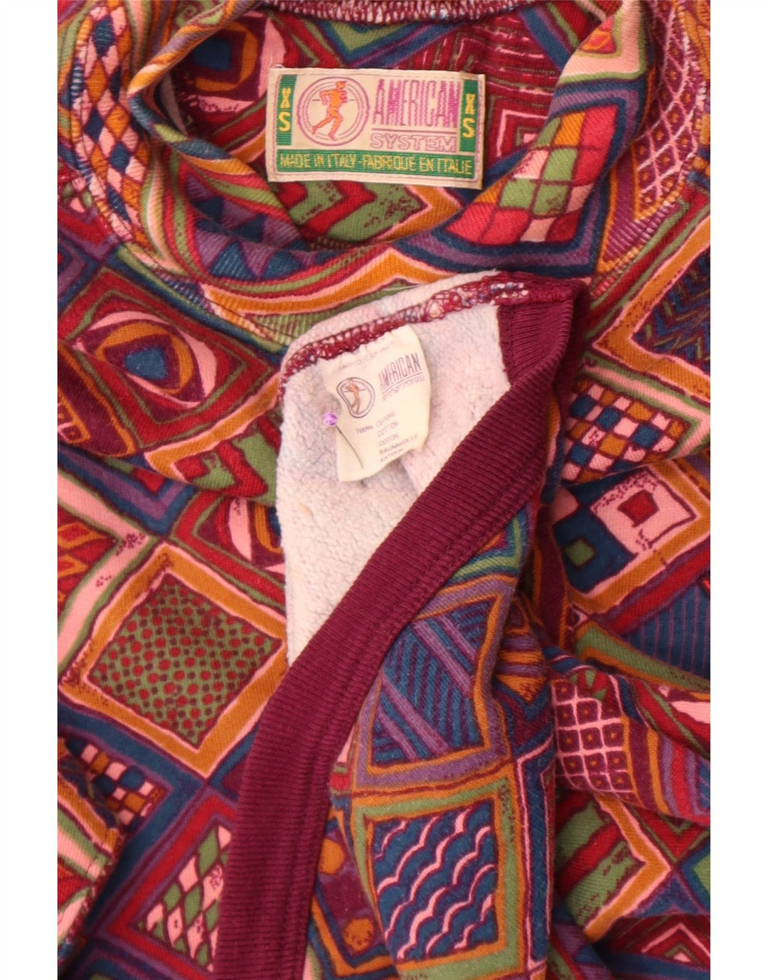 American System Ženska majica s kratkim rukavima UK 6 XS Višebojni patchwork