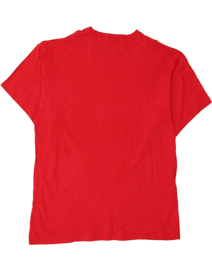 EDDIE BAUER Mens T-Shirt Top XL Red Cotton Vintage Eddie Bauer and Second-Hand Eddie Bauer from Messina Hembry 