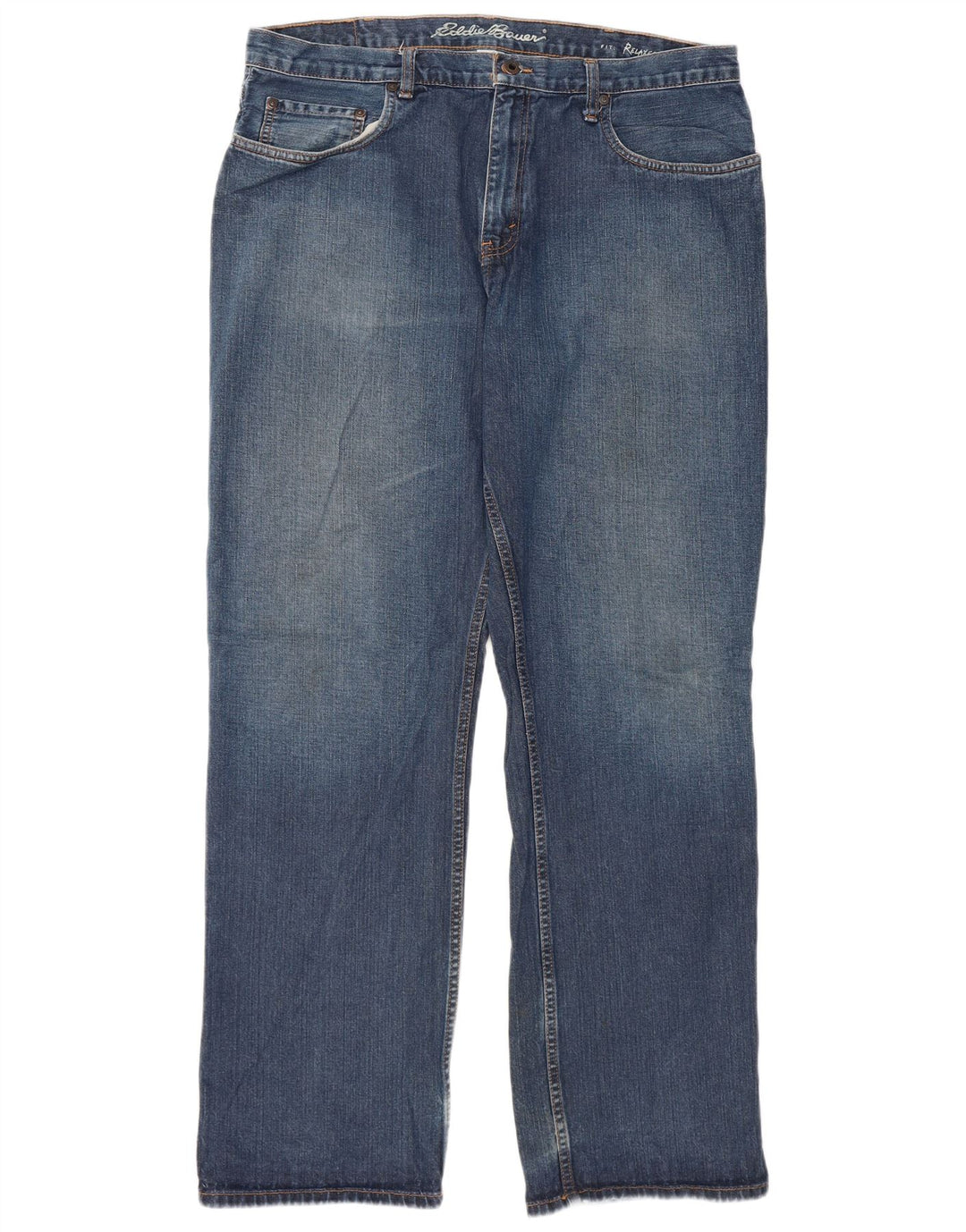 Eddie Bauer muške ravne traperice opuštenog kroja W38 L34 plavi pamuk