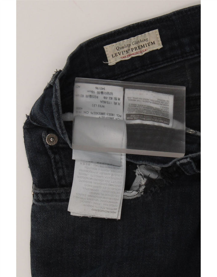 LEVI'S Muške uske traperice W32 L32 Plavi pamuk