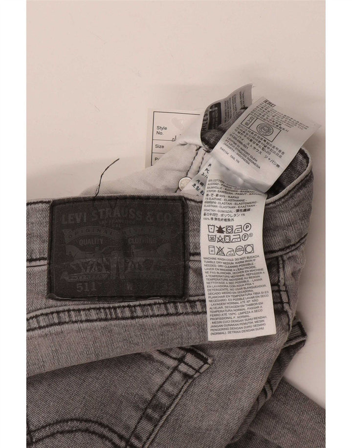 Levi's muške 511 uske traperice W32 L32 sivi pamuk