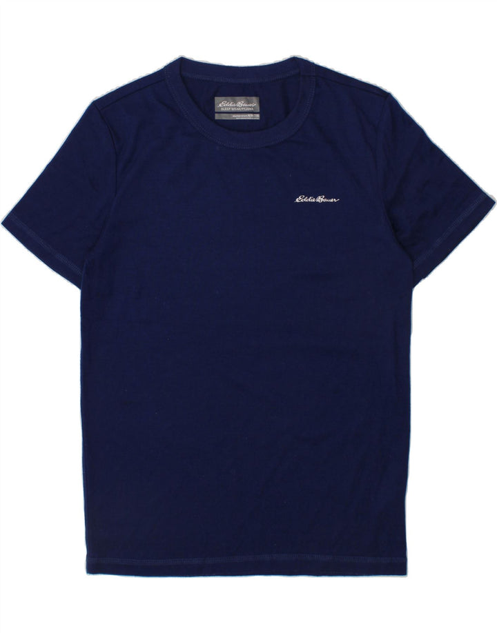 EDDIE BAUER Boys T-Shirt Top 7-8 Years Medium Navy Blue Polyester Vintage Eddie Bauer and Second-Hand Eddie Bauer from Messina Hembry 