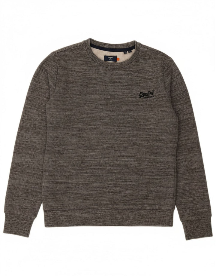 SUPERDRY Mens Sweatshirt Jumper Medium Navy Blue Cotton