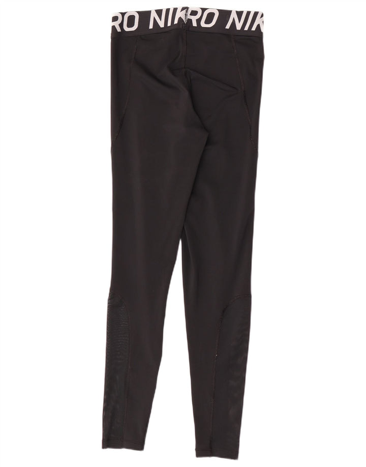 Nike Ženske Dri Fit Graphic Leggings UK 14 srednje crne