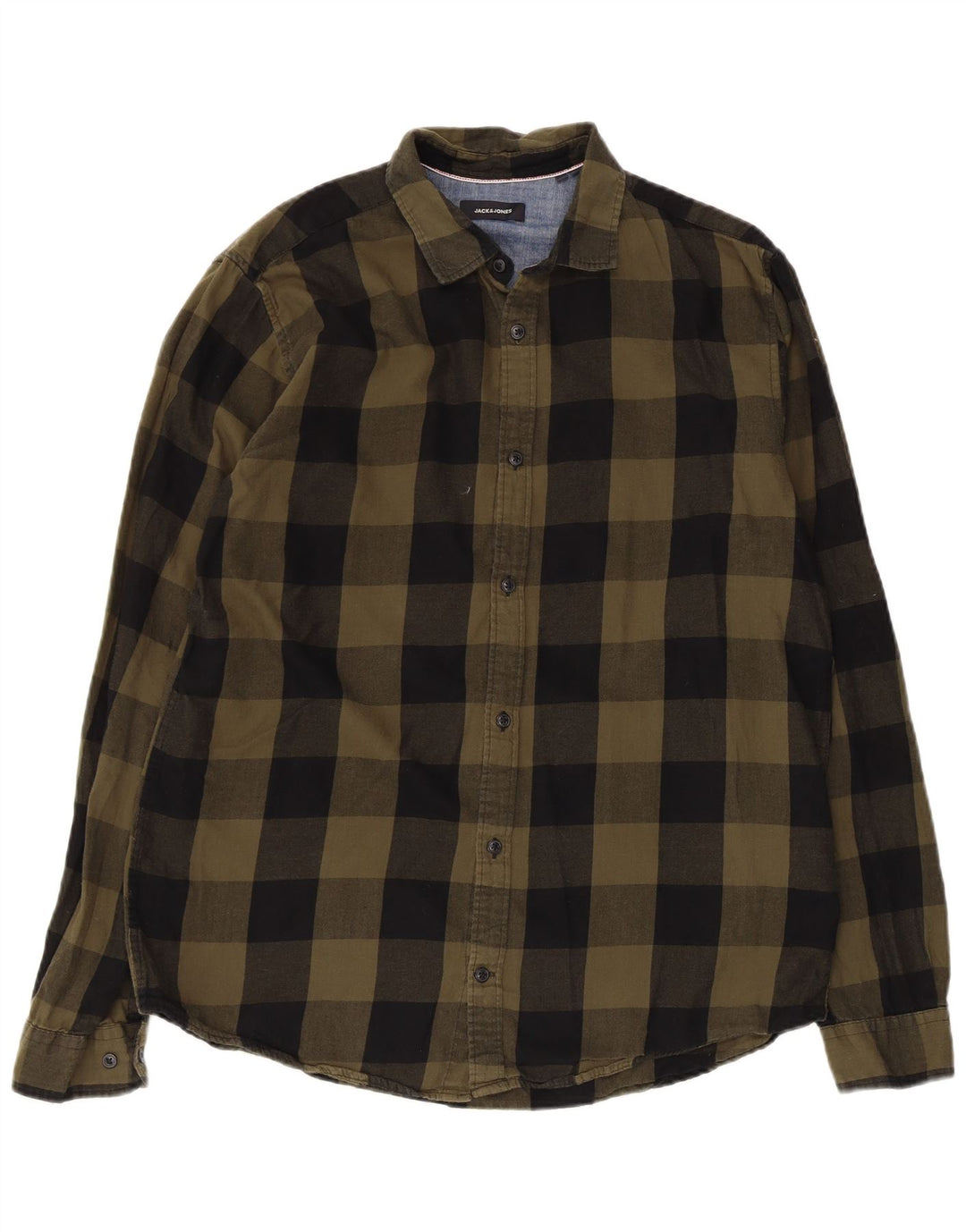 Jack & Jones muška flanelska košulja XL kaki karirani pamuk