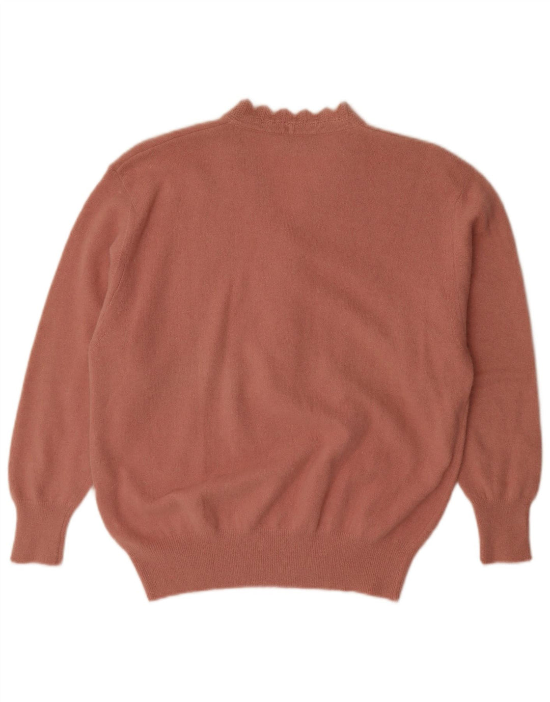 Vintage ženski džemper s dugmadima i ovratnikom IT 52 2XL Pink Angora