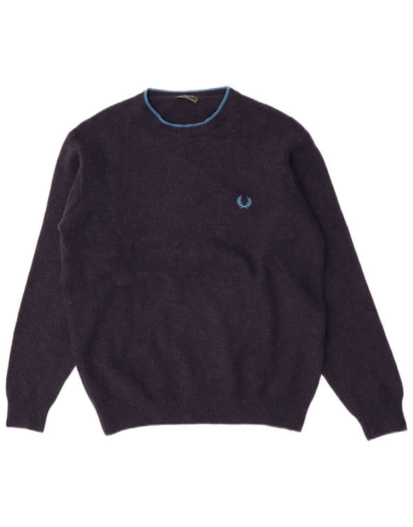 Fred Perry Boys Džemper s okruglim izrezom 13-14 godina Mornarsko plava vunena