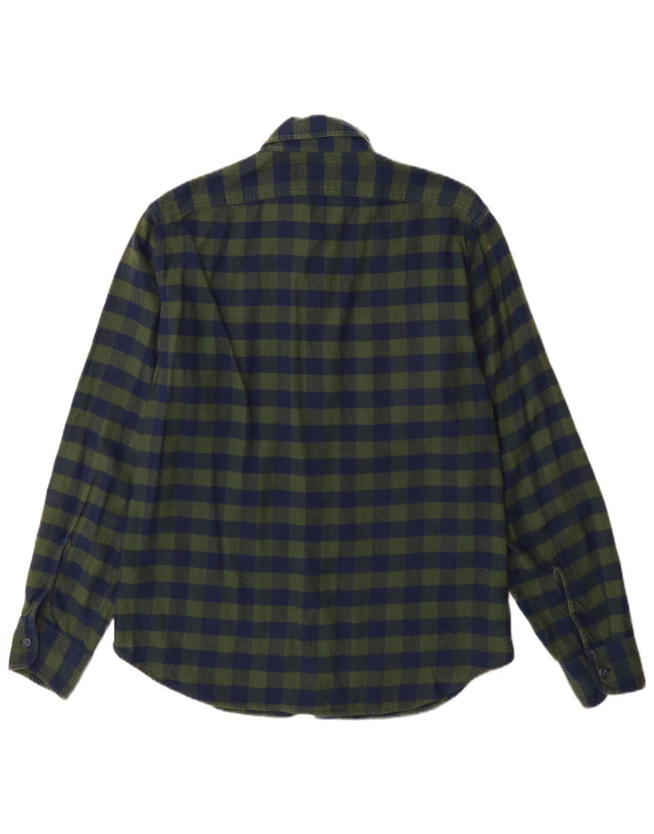 J. Crew muška flanelska košulja srednje plave pamučne kare