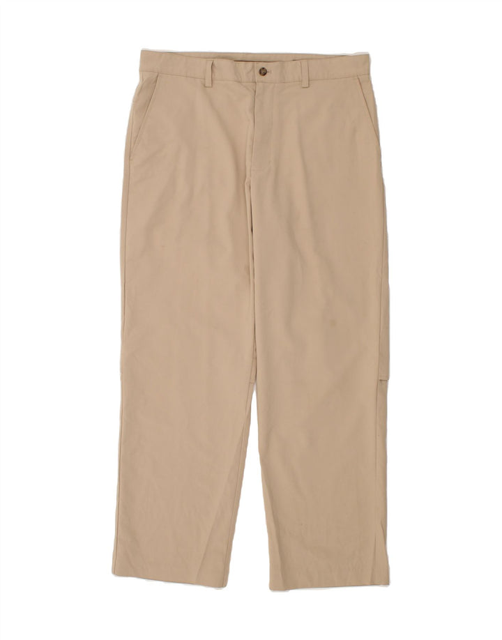 IZOD Mens Straight Chino Trousers  W36 L32 Beige Polyester Vintage Izod and Second-Hand Izod from Messina Hembry 