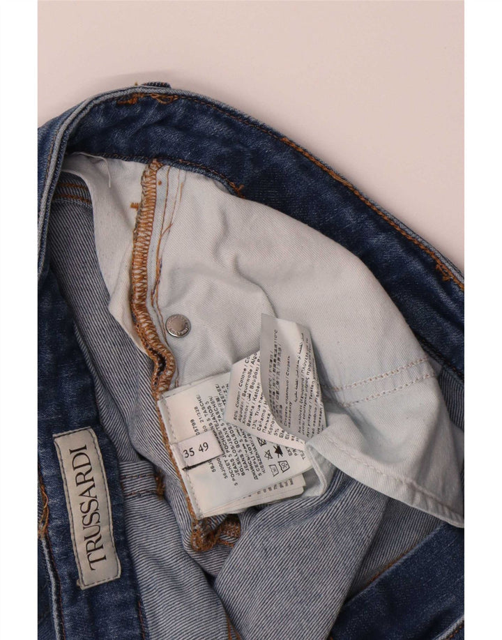 Trussardi ženske ravne traperice W35 L26 plavi pamuk