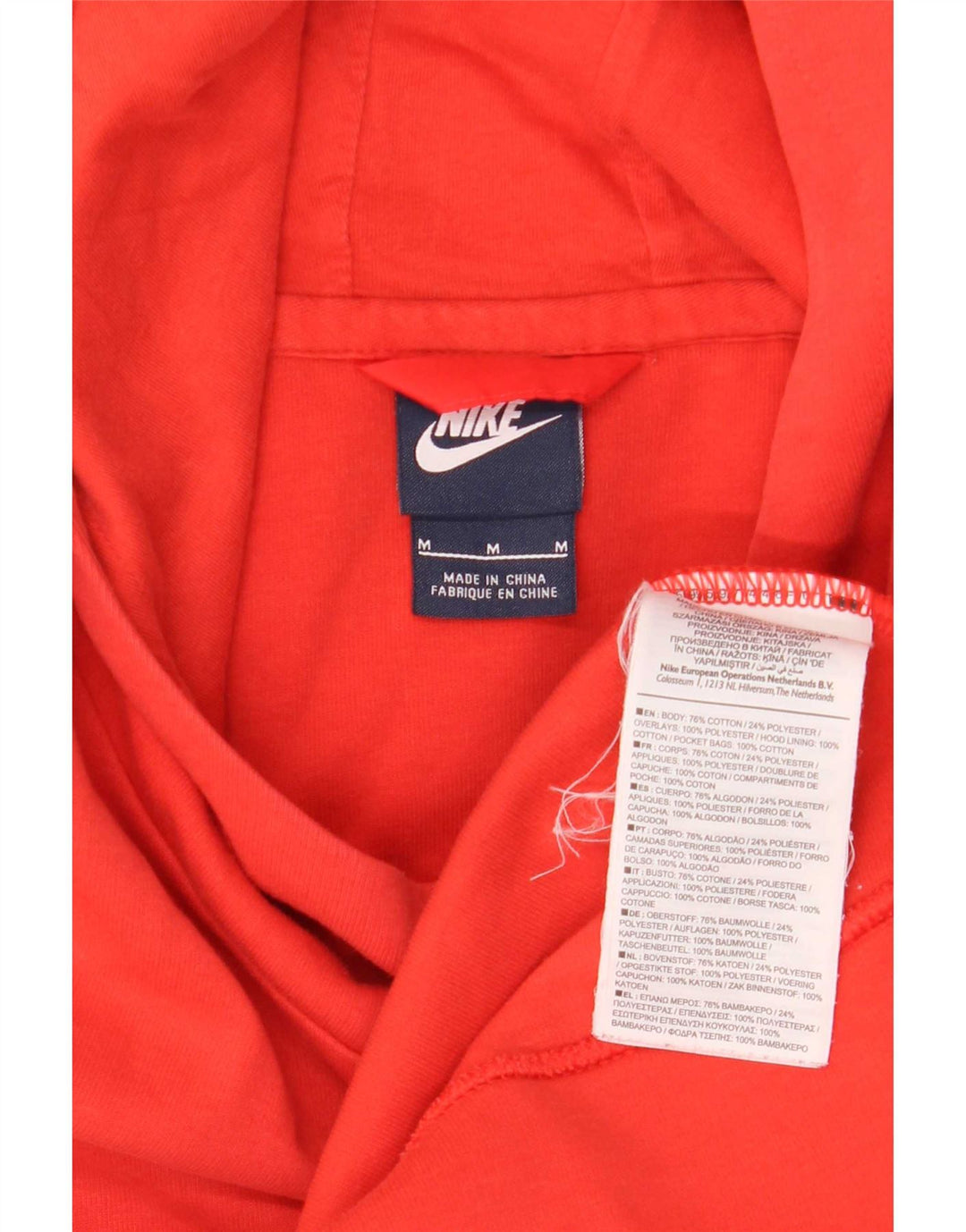 Nike muška majica s kapuljačom, srednji crveni pamuk