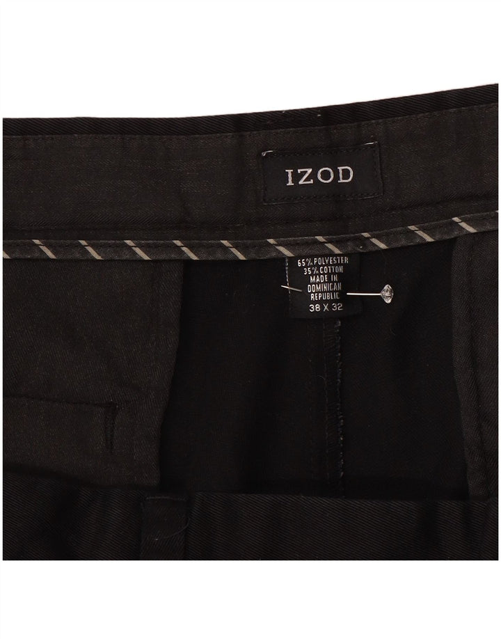Izod muške chino hlače s klinovima W38 L31 crni poliester