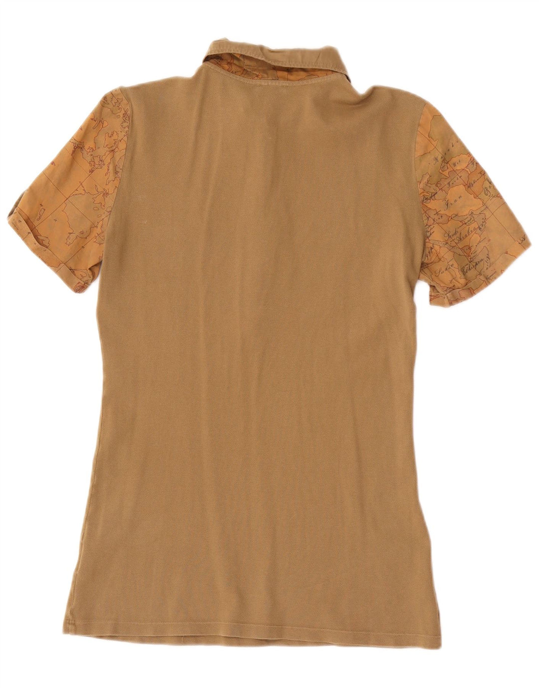 ALVIERO MARTINI Ženska polo majica IT 42, srednji kaki karirani pamuk
