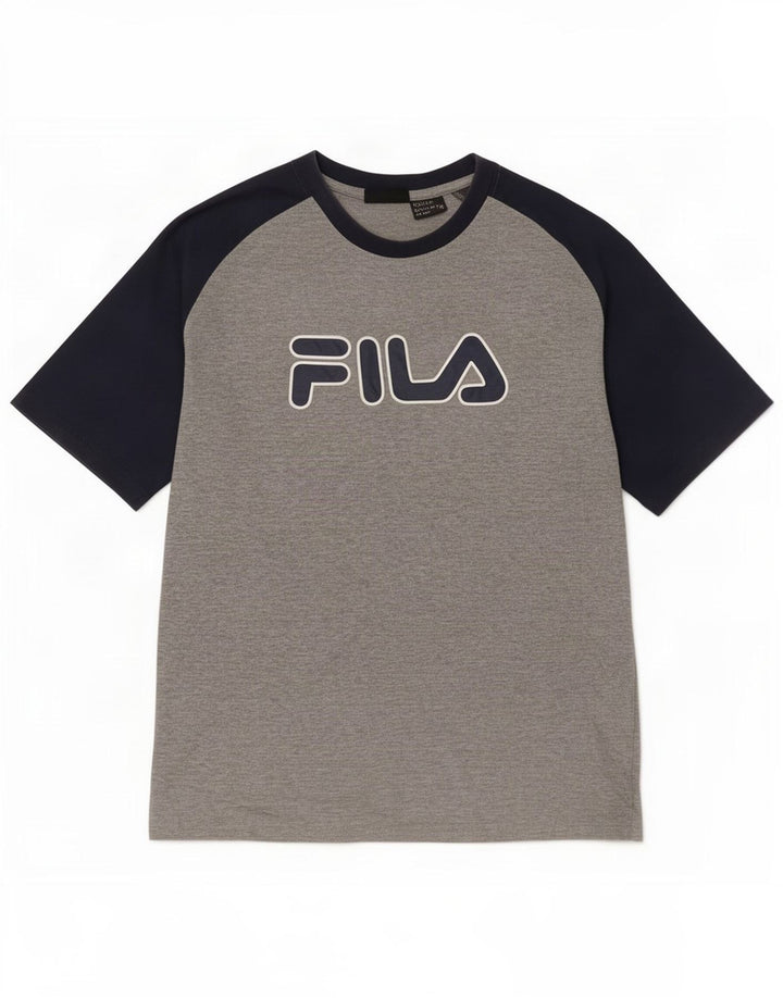 Fila muška majica kratkih rukava s grafičkim motivima, mala siva boja