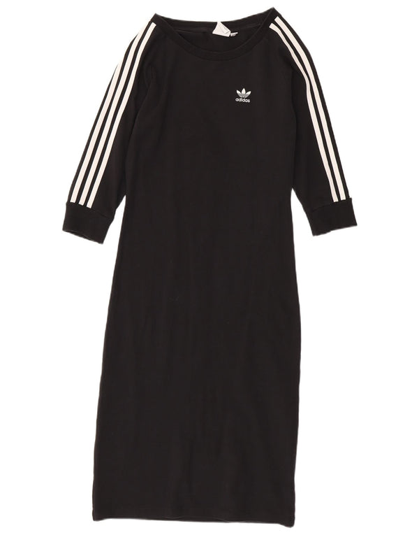 Adidas ženska majica s 3/4 rukavima UK 12 srednje crna pamuk