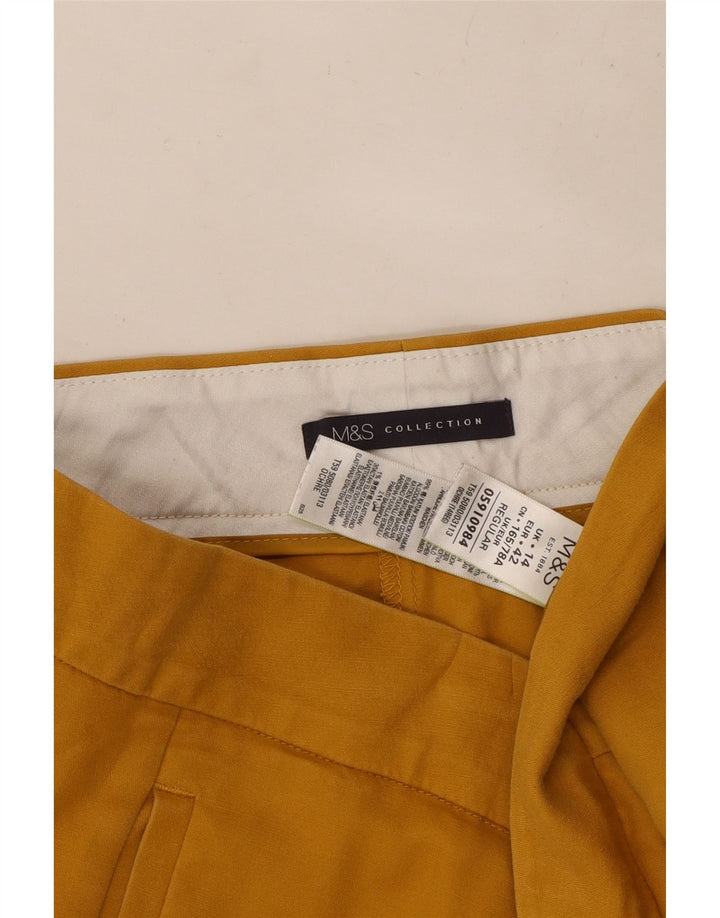 Marks & Spencer ženske obične skraćene hlače UK 14 srednje W34 L24 žuta