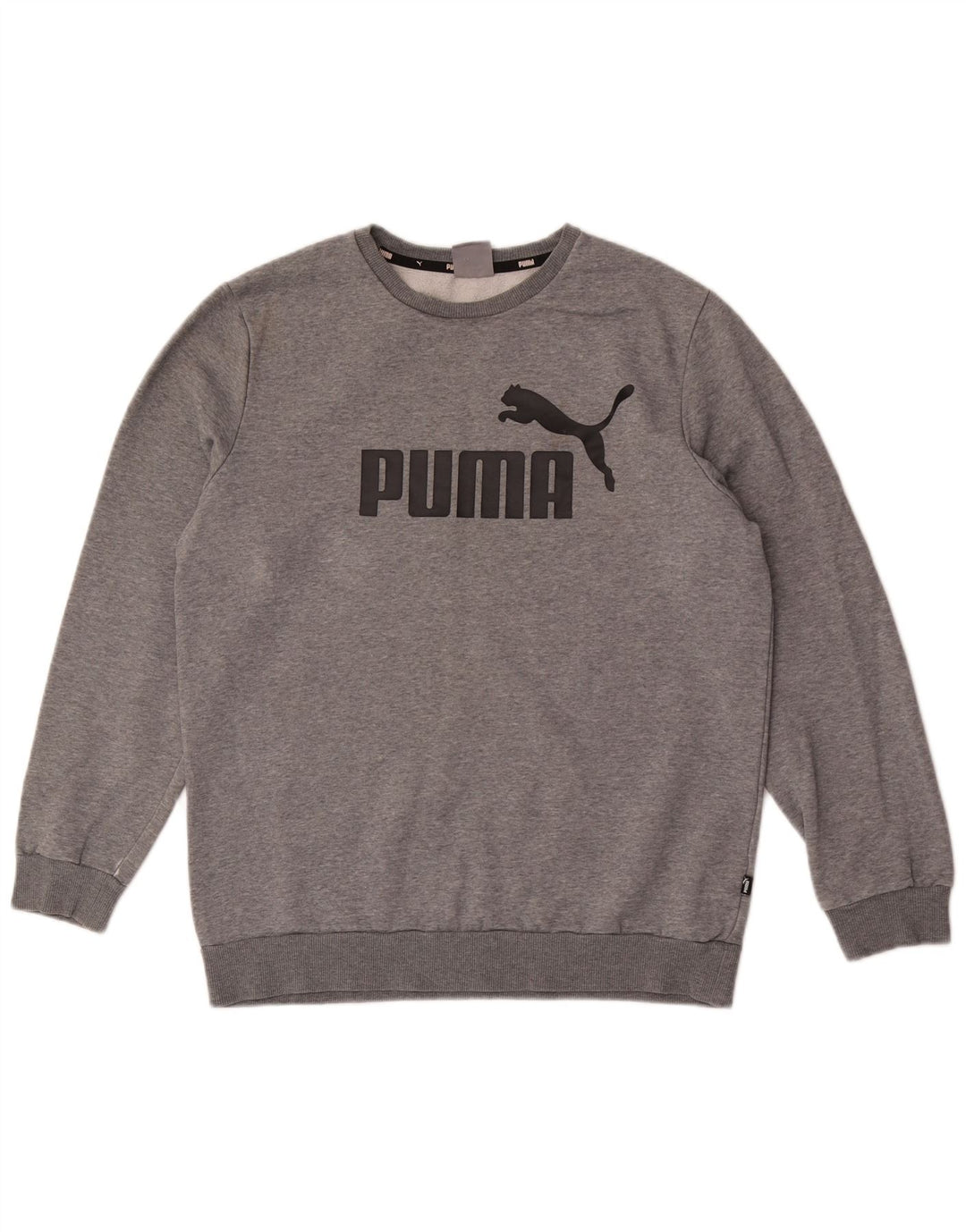 Puma muška majica s grafičkim motivima srednje sivi pamuk