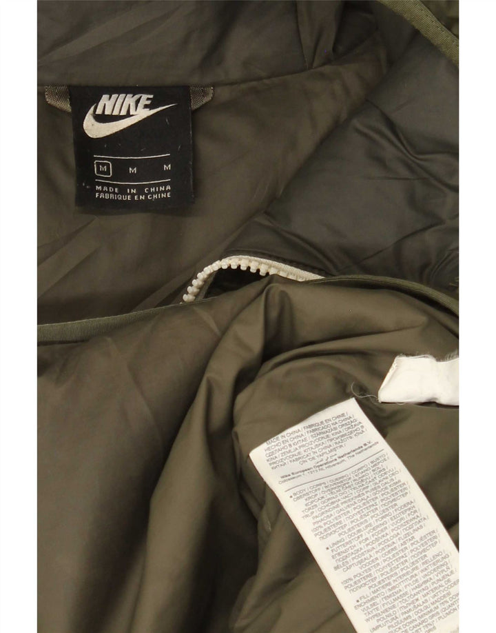 Nike muška podstavljena jakna s kapuljačom UK 38 srednji kaki poliester