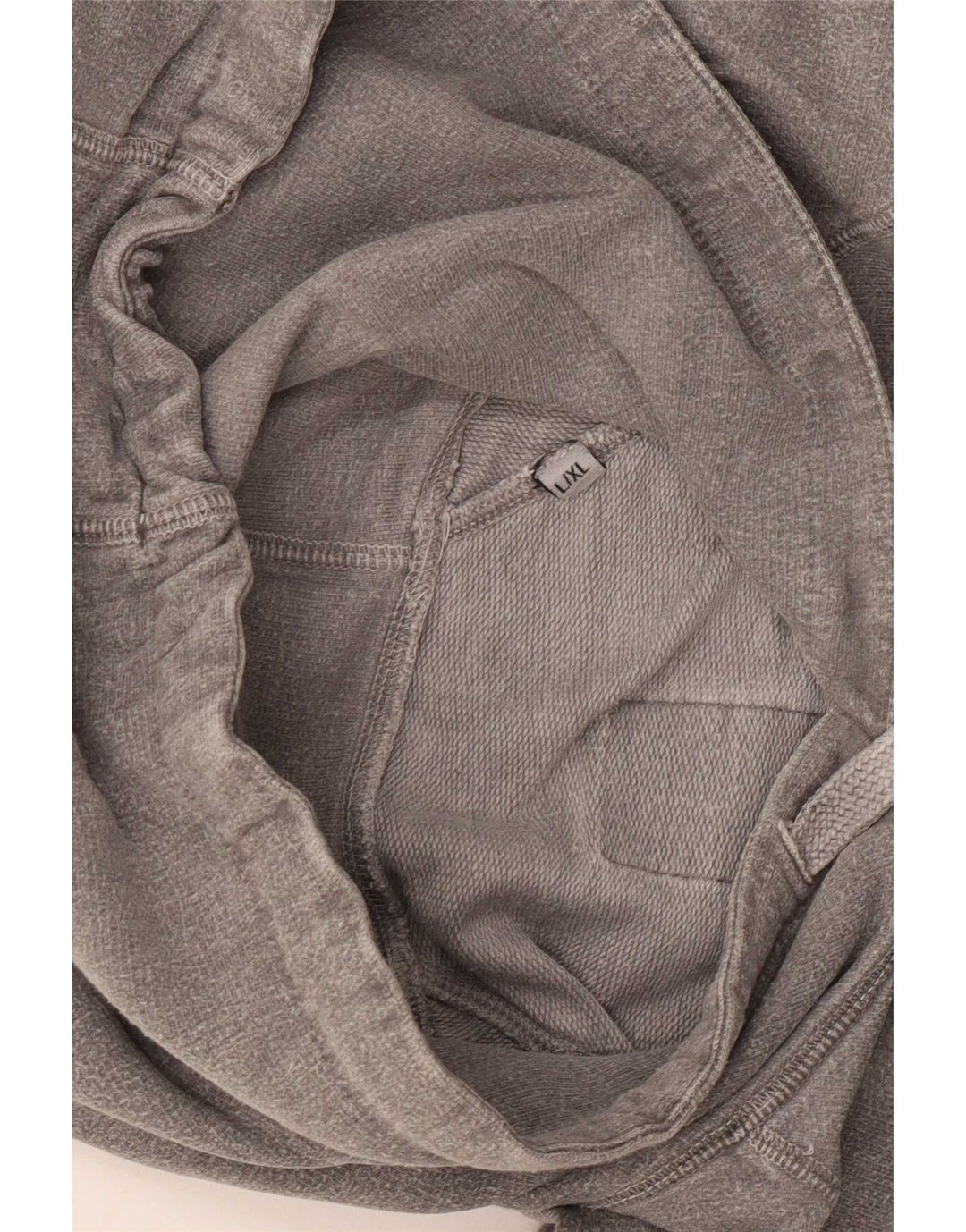 Vintage muška majica s kapuljačom s kapuljačom, velika siva
