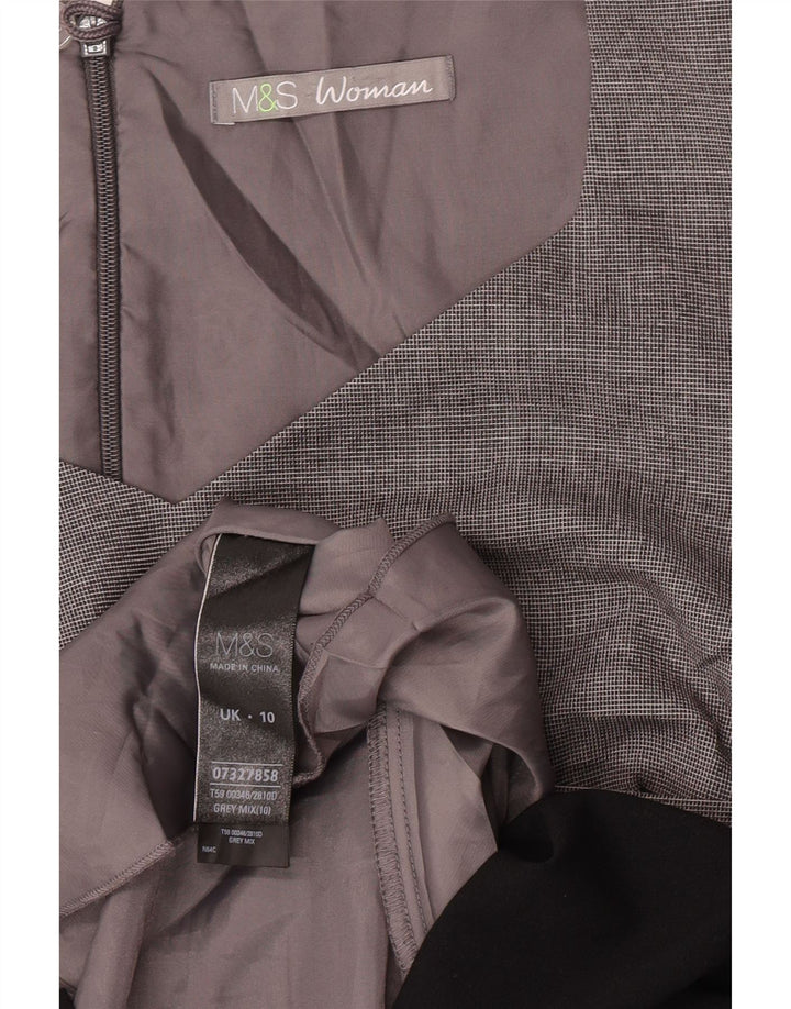 Marks & Spencer ženska plašt haljina UK 10 Small Gray Colourblock Poliester