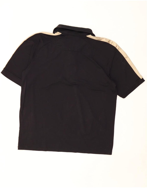 DIADORA Muška grafička polo majica srednje crne boje od poliamida