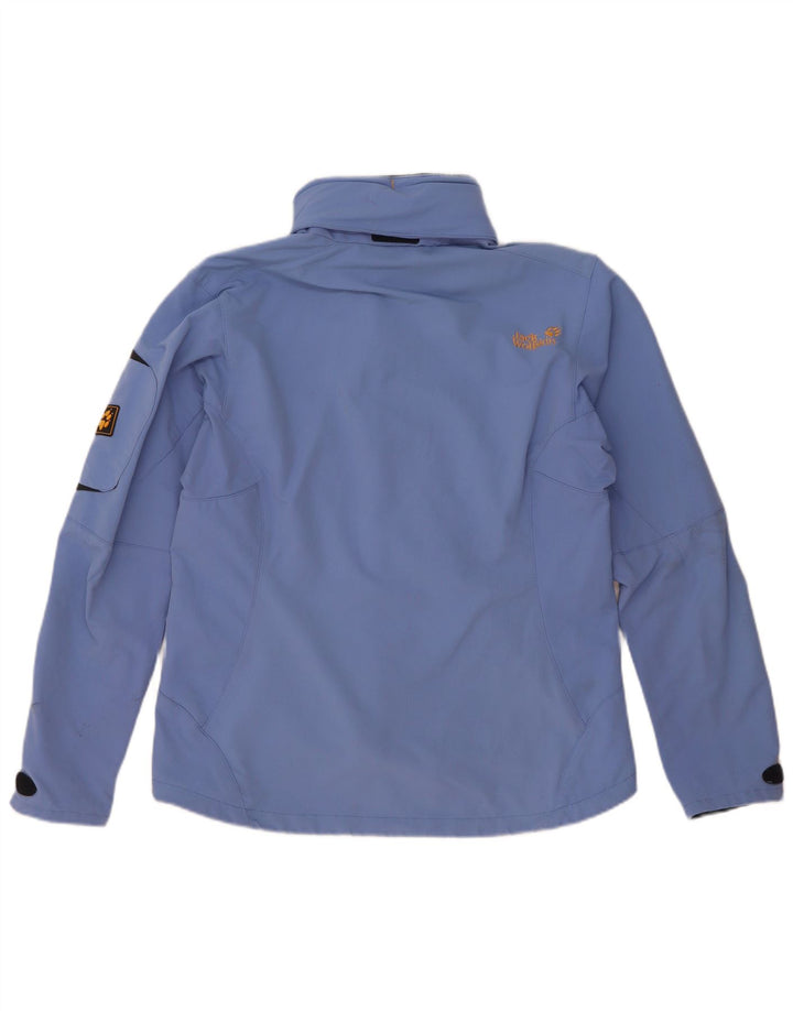 Jack Wolfskin ženska kišna jakna s kapuljačom UK 14/16 velika plava poliamidna