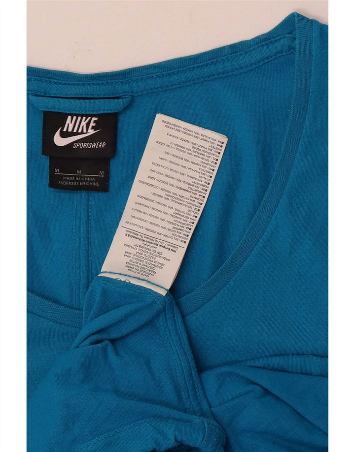 Nike ženska majica kratkih rukava UK 14 srednje plavi pamuk
