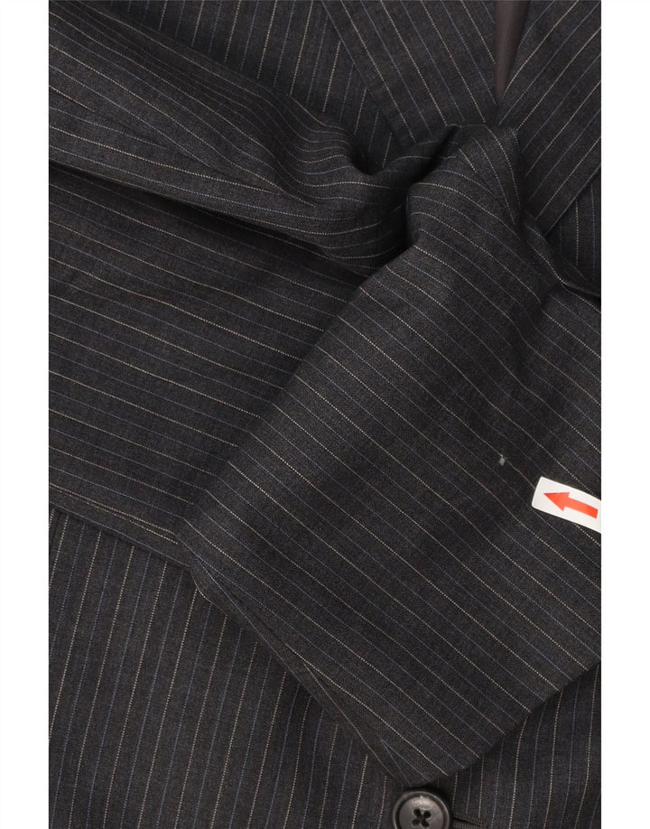 Corneliani muška jakna sa 3 gumba IT 54 2XL siva djevičanska vuna na pruge