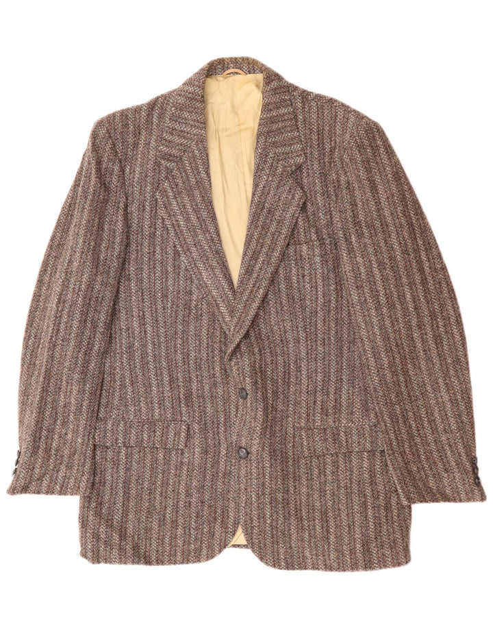 HARRIS TWEED Muški sako sa 2 gumba UK 38 srednje sive pruge